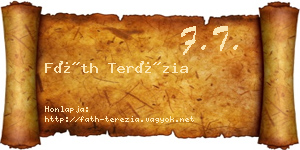 Fáth Terézia névjegykártya